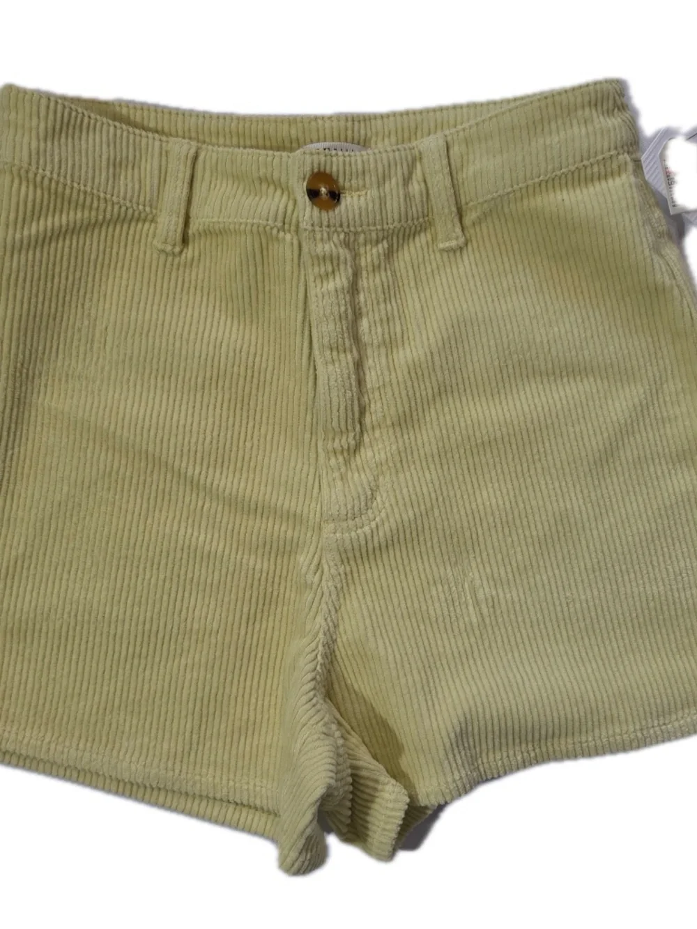 Billabong Shorts Womens 27 Yellow Corduroy‎ Hot Pants Flat Front Pockets Zip
